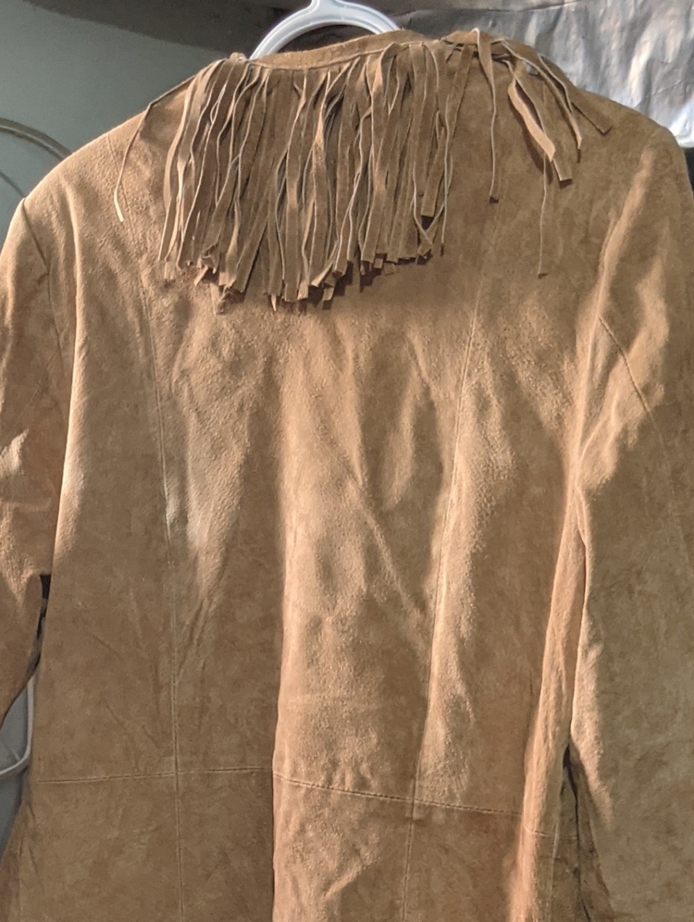 le chateau Tan Suede Fringe Trench Coat - Picture 3 of 7